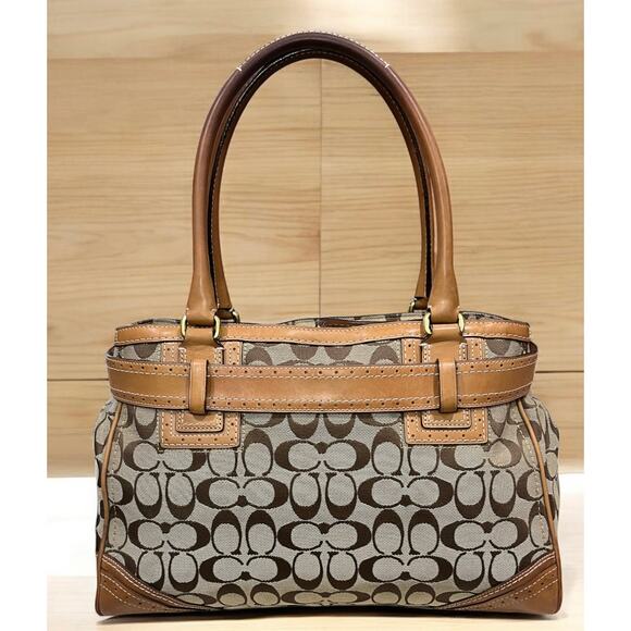 Y2K Coach 10508 Hampton Signature Satchel Bag & Wristlet - Picture 3 of 16